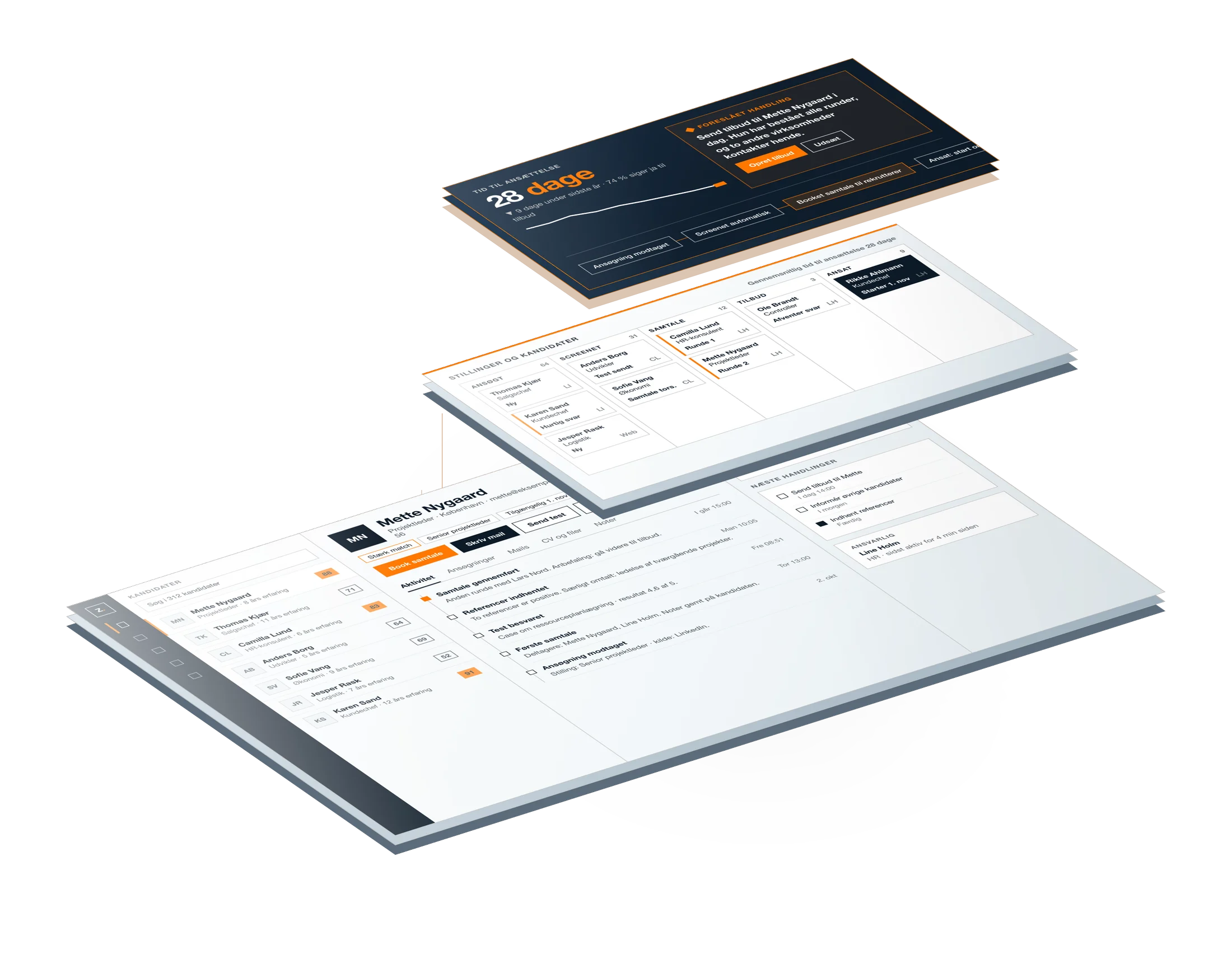 Eksempel på et system til branchen. Eksempeldata, ikke et rigtigt system.
