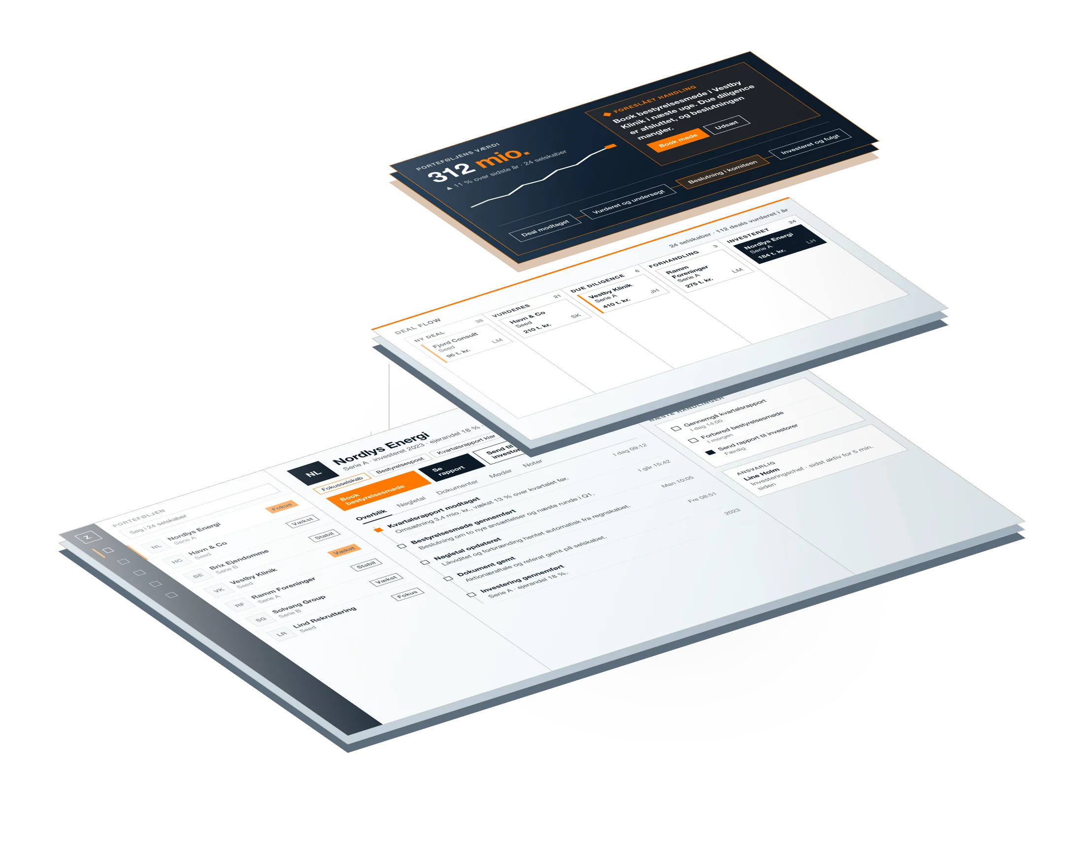 Eksempel på et system til branchen. Eksempeldata, ikke et rigtigt system.